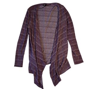 Volcom Open Front Cardigan Purple Heathered